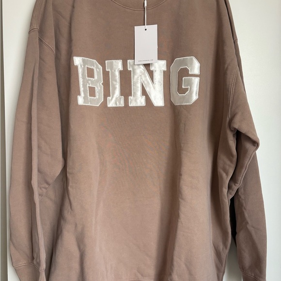 Anine Bing Men's Tan Crewneck Sweater - Picture 1 of 6